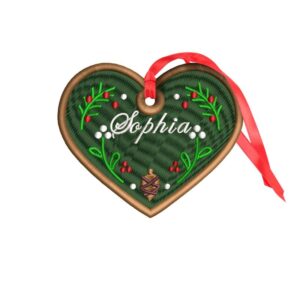 Đồ trang trí Giáng sinh thêu hình trái tim