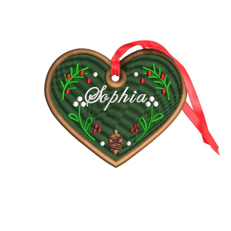 Đồ trang trí Giáng sinh thêu hình trái tim