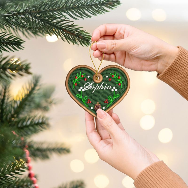 Đồ trang trí Giáng sinh thêu hình trái tim - Ảnh 5