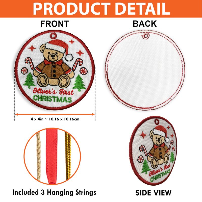 Đồ trang trí Giáng sinh thêu tròn - Ảnh 3