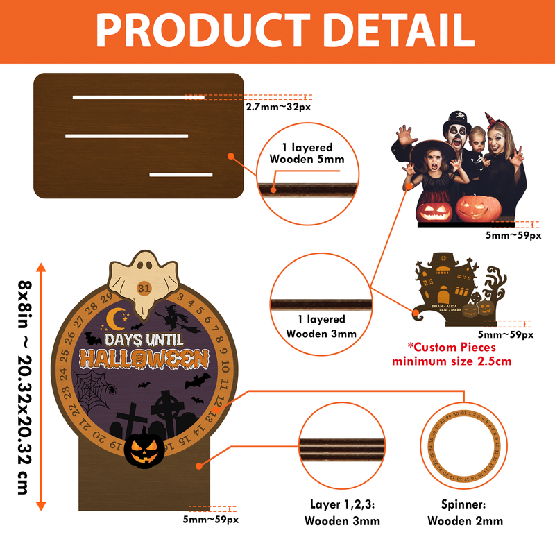 Đế đếm ngược bằng gỗ nhiều lớp - Ảnh 4